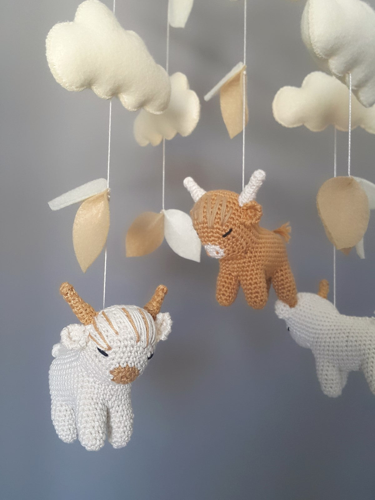 Highland Cow Baby Crib Mobile