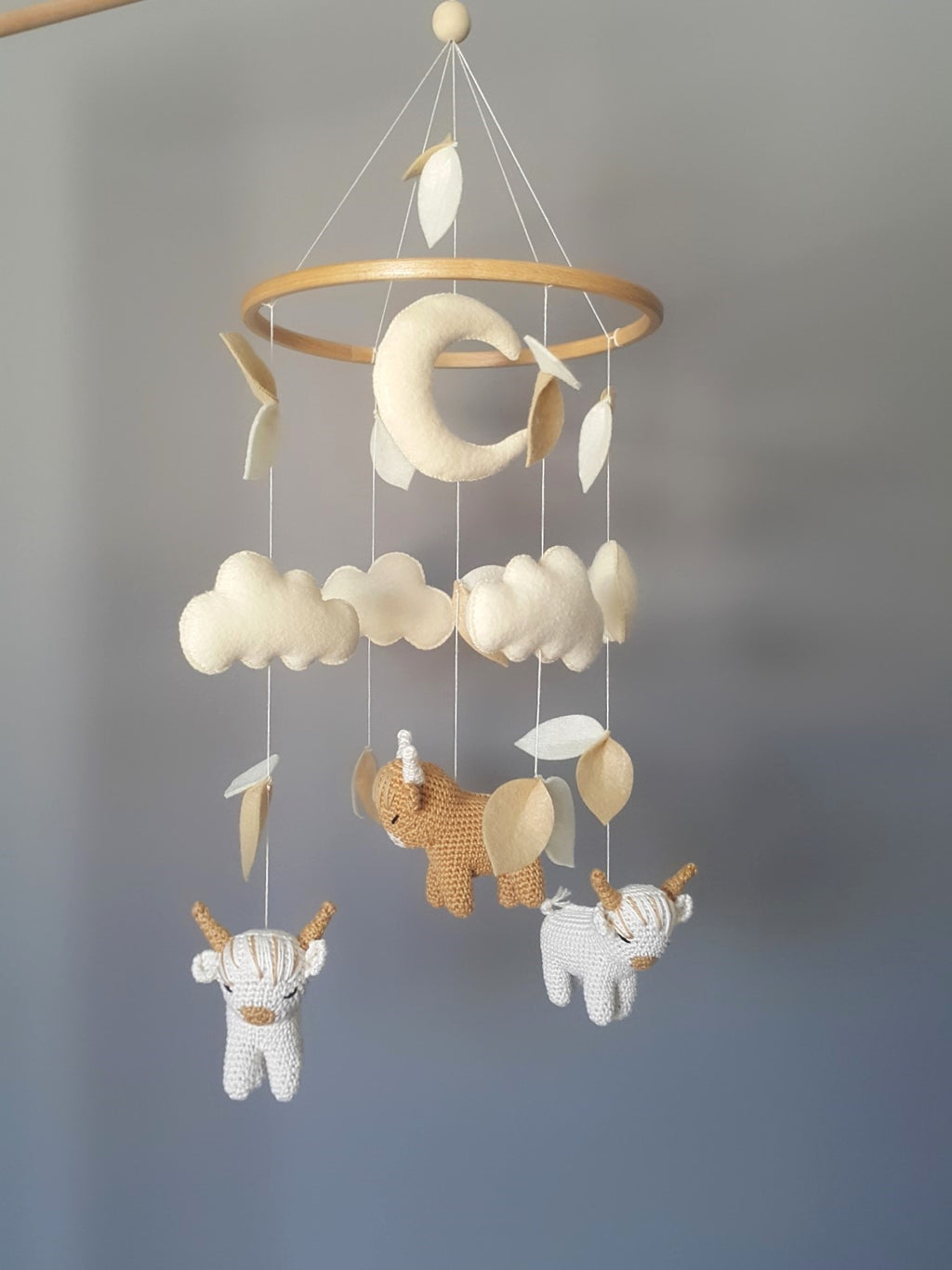 Highland Cow Baby Crib Mobile