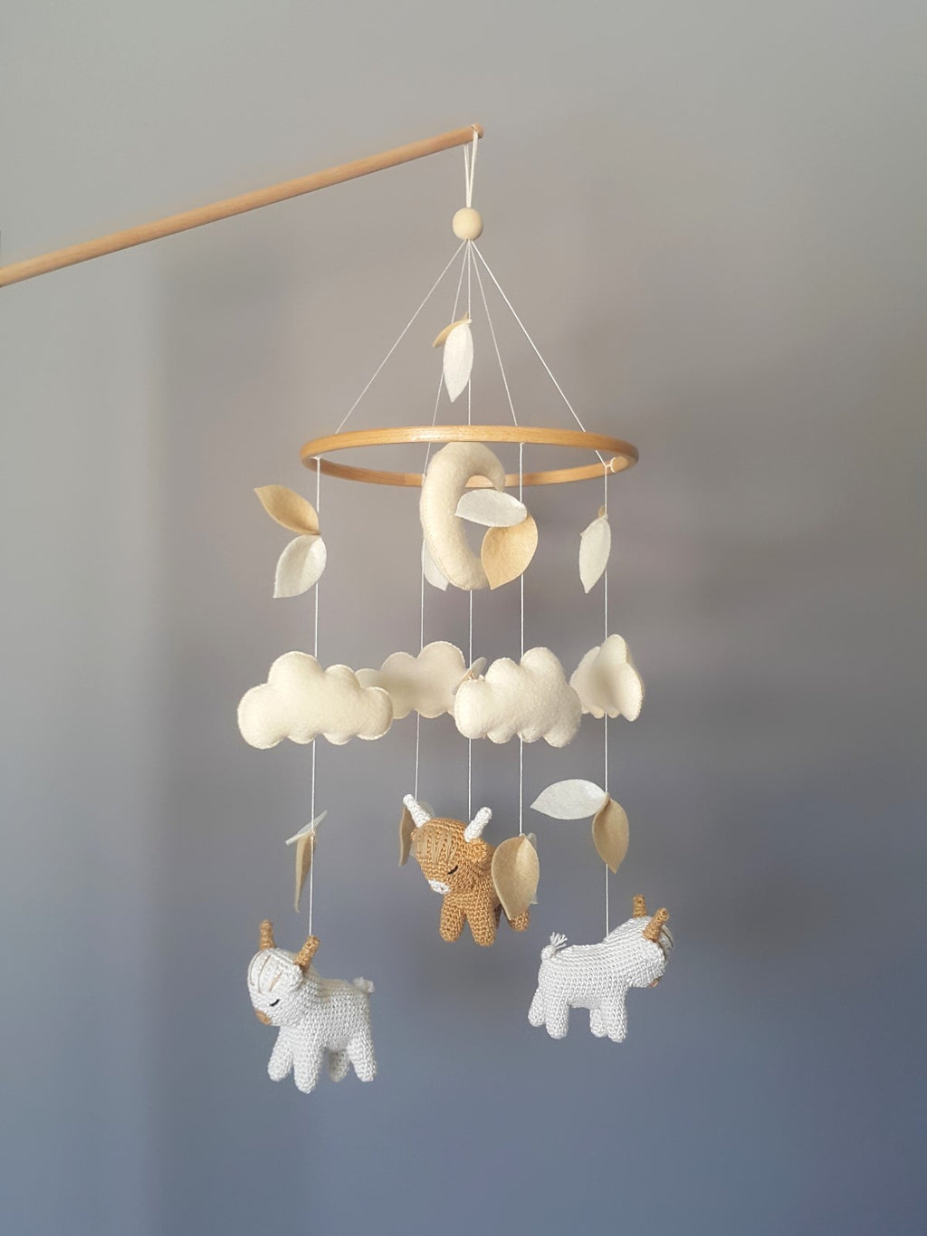 Highland Cow Baby Crib Mobile
