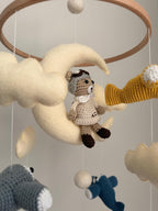 Airplane Aviator Bear Baby Crib Mobile