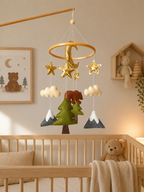 Bear Felt Baby Crib Mobile