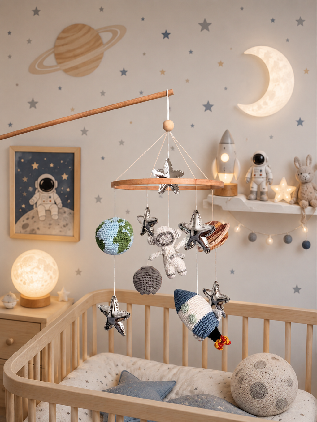 Space Baby Crib Mobile