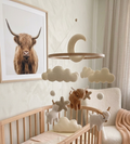 Highland Cow Baby Crib Mobile