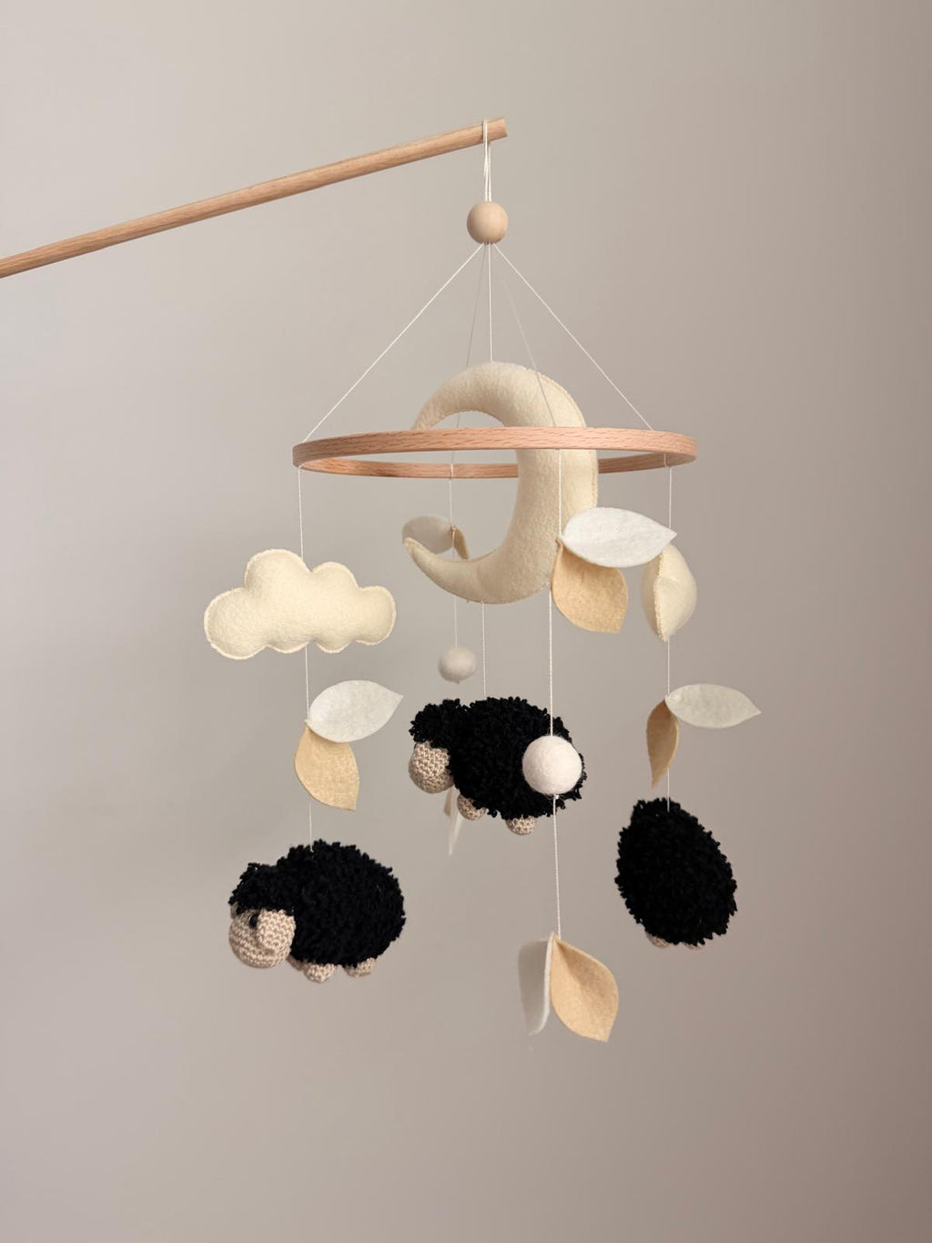Black Sheep Baby Crib Mobile Crochet Mobile