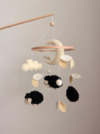 Black Sheep Baby Crib Mobile Crochet Mobile