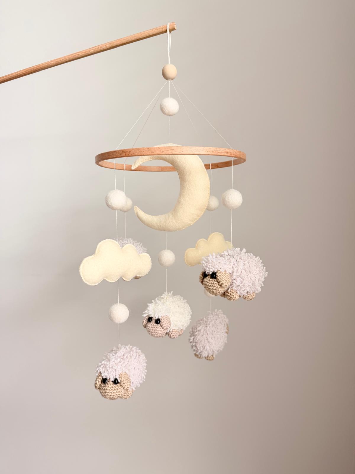 Sheep Baby Crib Mobile