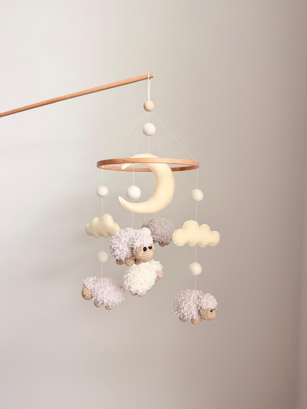 Sheep Baby Crib Mobile