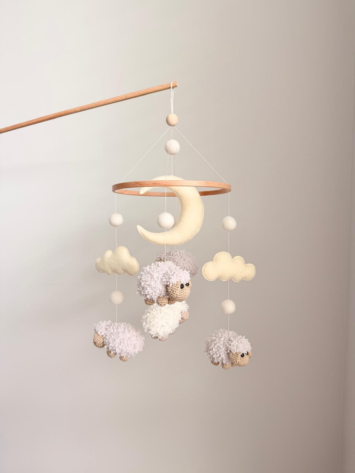 Sheep Baby Crib Mobile