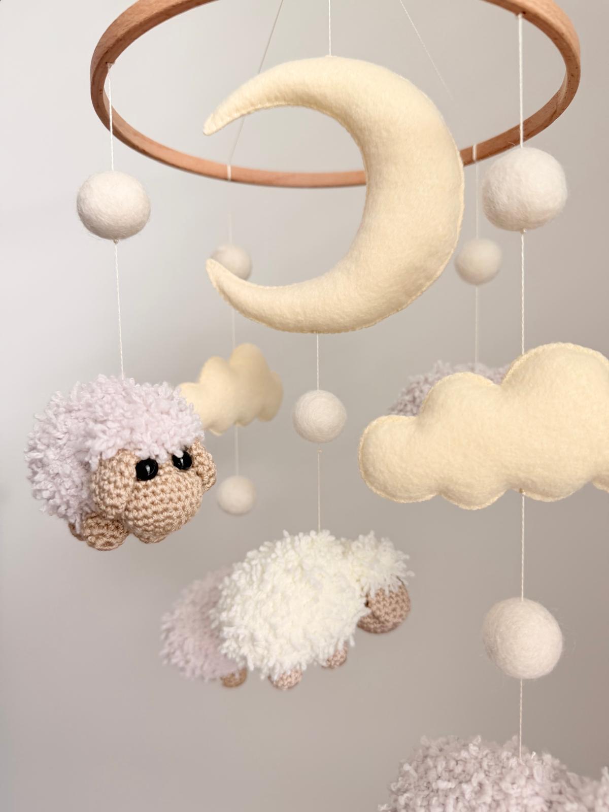 Sheep Baby Crib Mobile