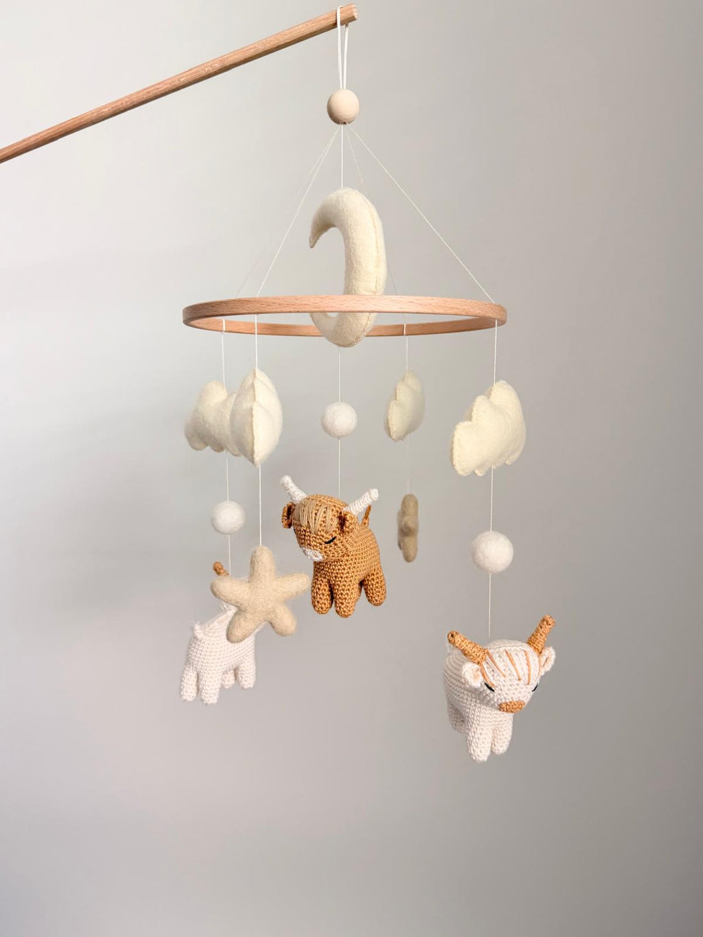 Highland Cow Baby Crib Mobile