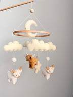 Highland Cow Baby Crib Mobile