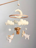 Highland Cow Baby Crib Mobile