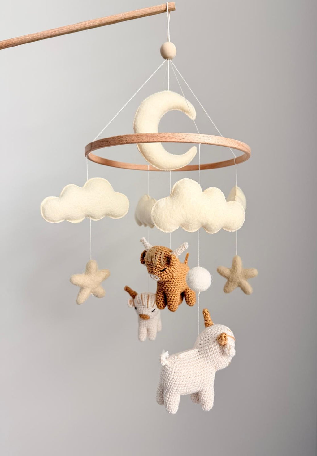 Highland Cow Baby Crib Mobile