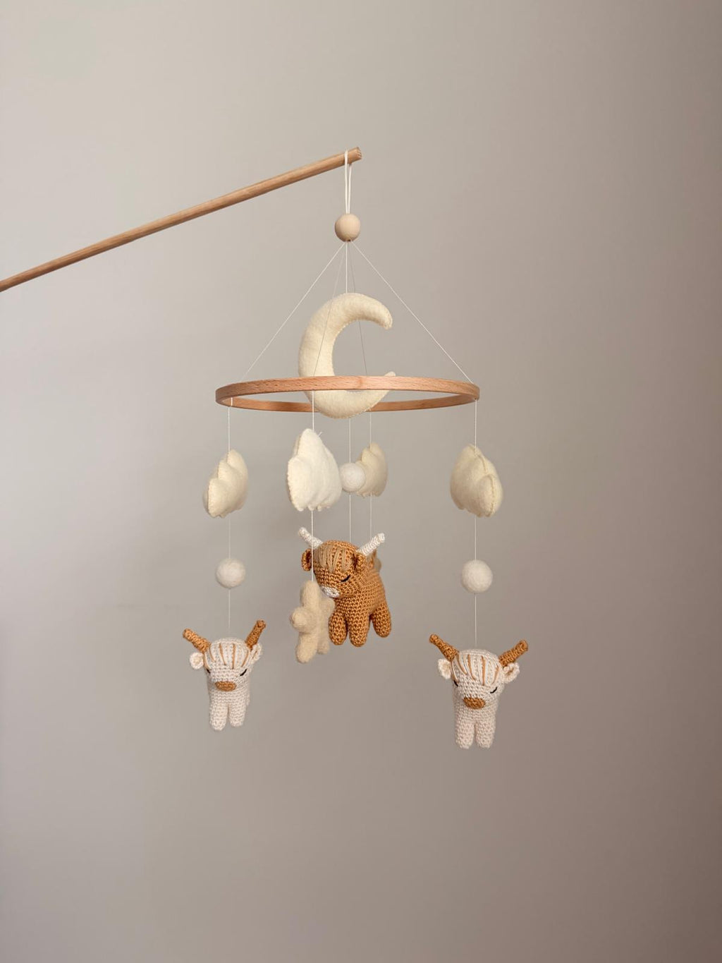 Highland Cow Baby Crib Mobile