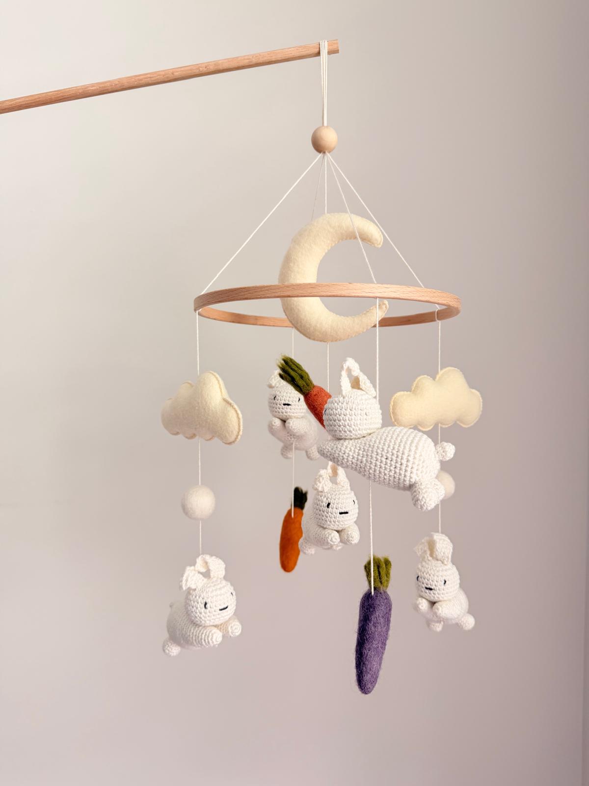 Bunny Baby Crib Mobile