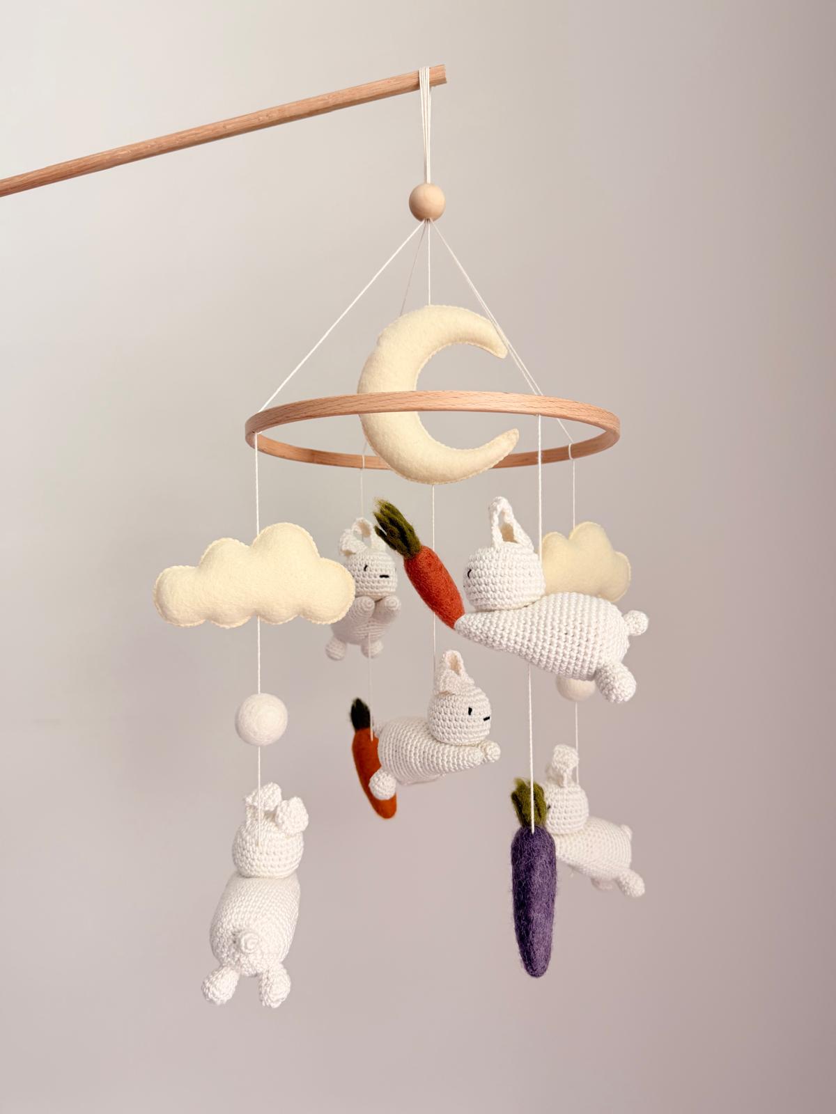 Bunny Baby Crib Mobile