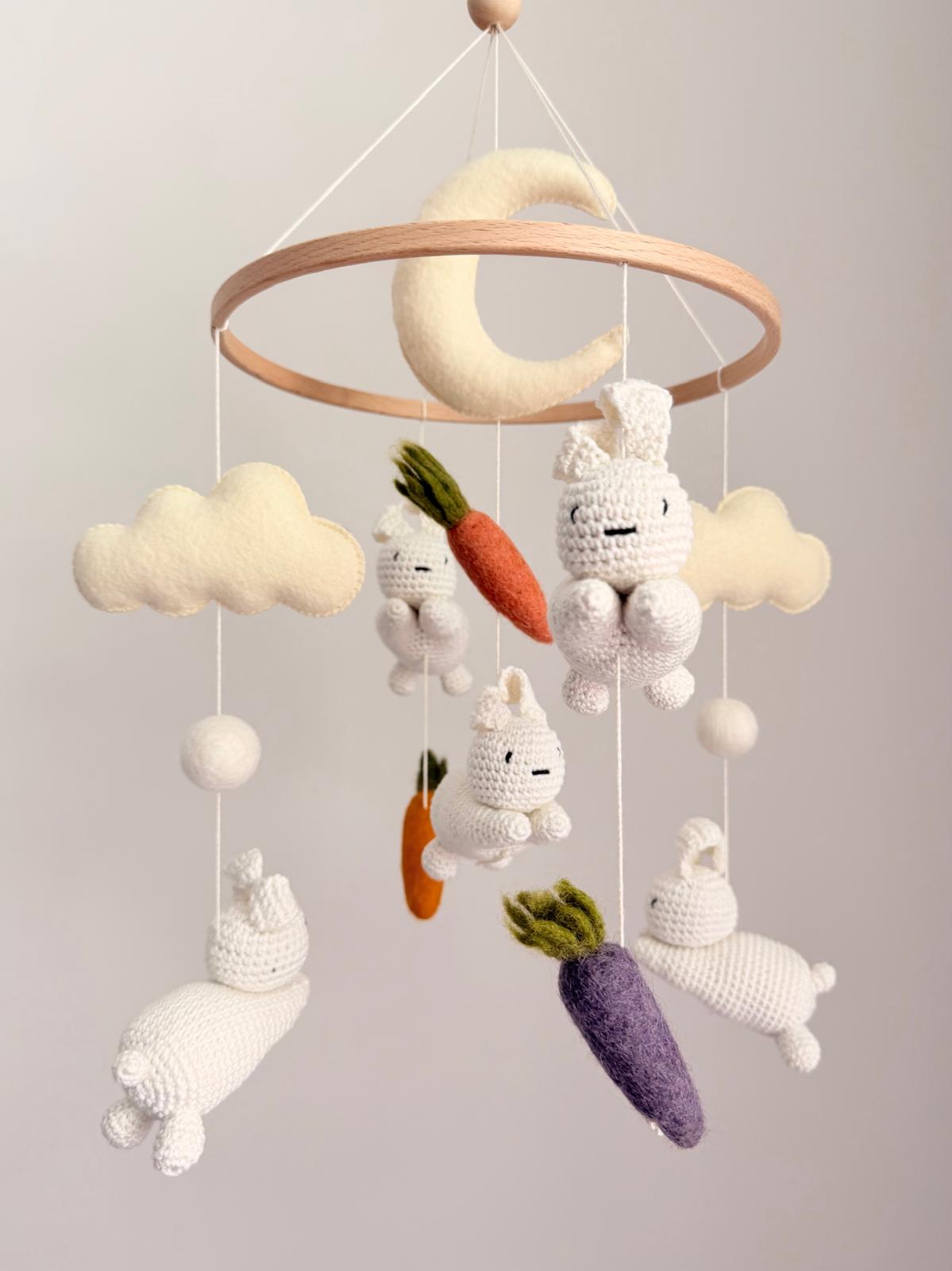 Bunny Baby Crib Mobile