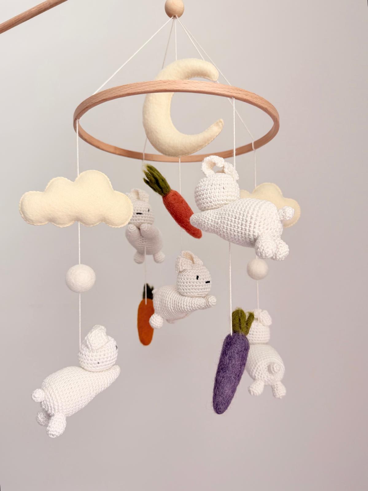 Bunny Baby Crib Mobile