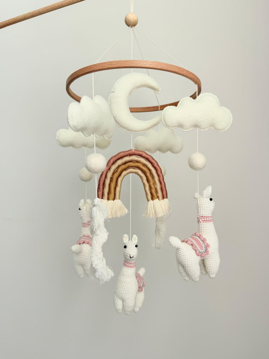 Llama Baby Crib Mobile Crochet Mobile