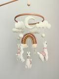 Llama Baby Crib Mobile Crochet Mobile
