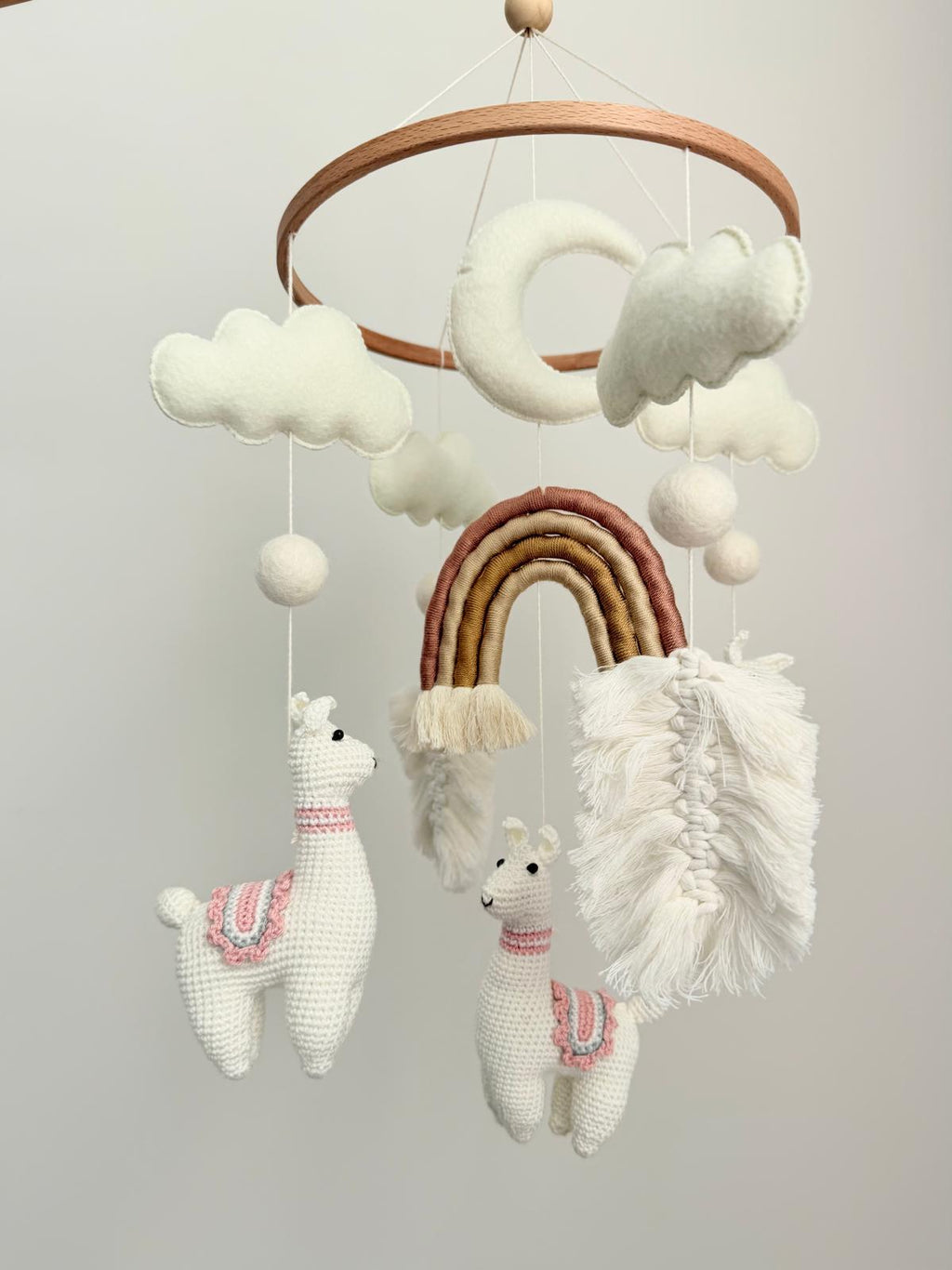 Llama Baby Crib Mobile Crochet Mobile