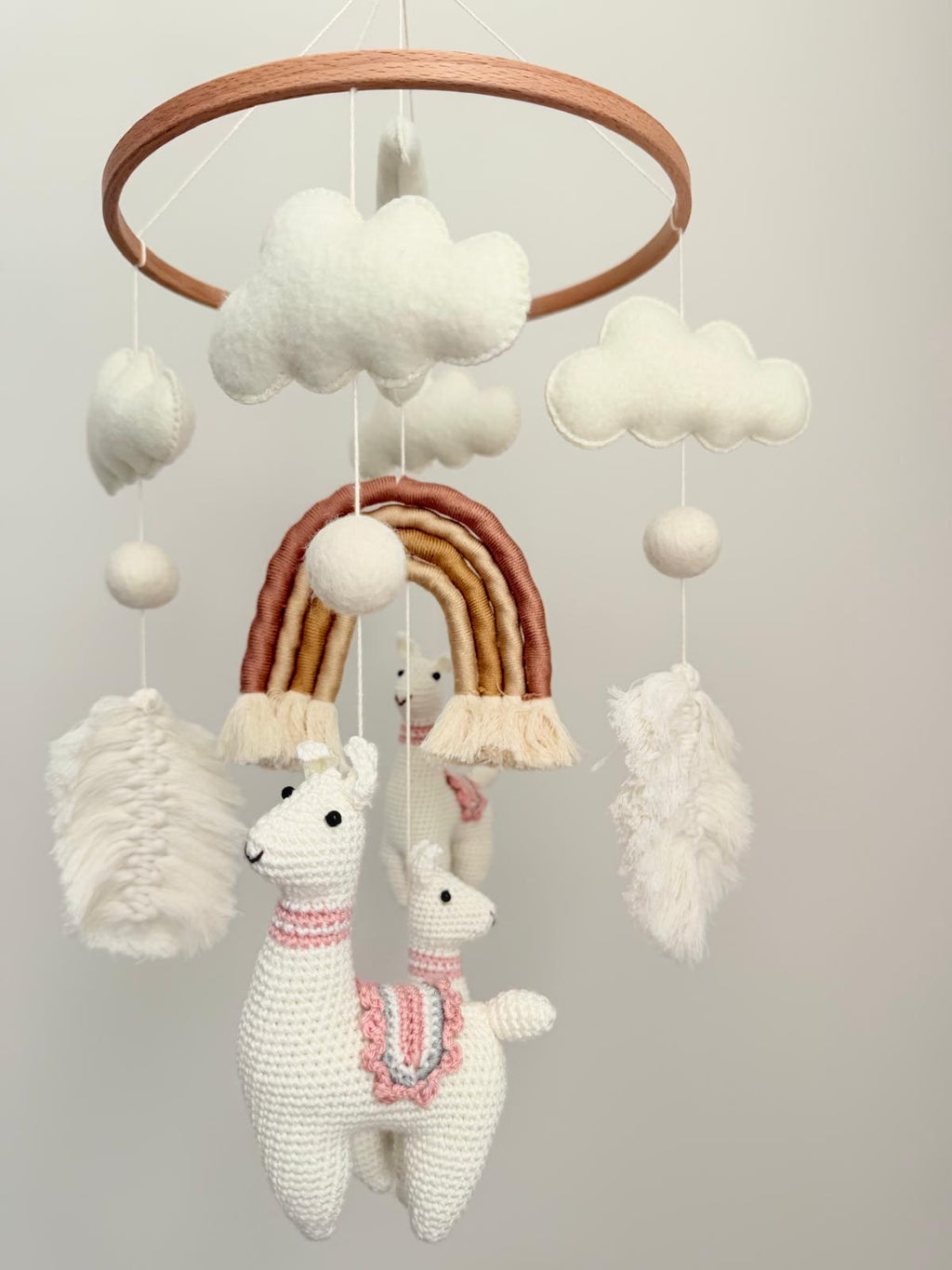 Llama Baby Crib Mobile Crochet Mobile