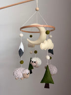 Sheep Baby Crib Mobile Mountain Crib Mobile Crochet Mobile