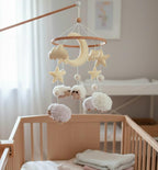 Sheep Baby Crib Mobile with Stars Crochet Mobile