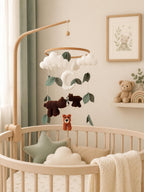Crochet Bear Baby Crib Mobile