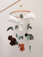 Crochet Bear Baby Crib Mobile