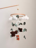 Crochet Bear Baby Crib Mobile