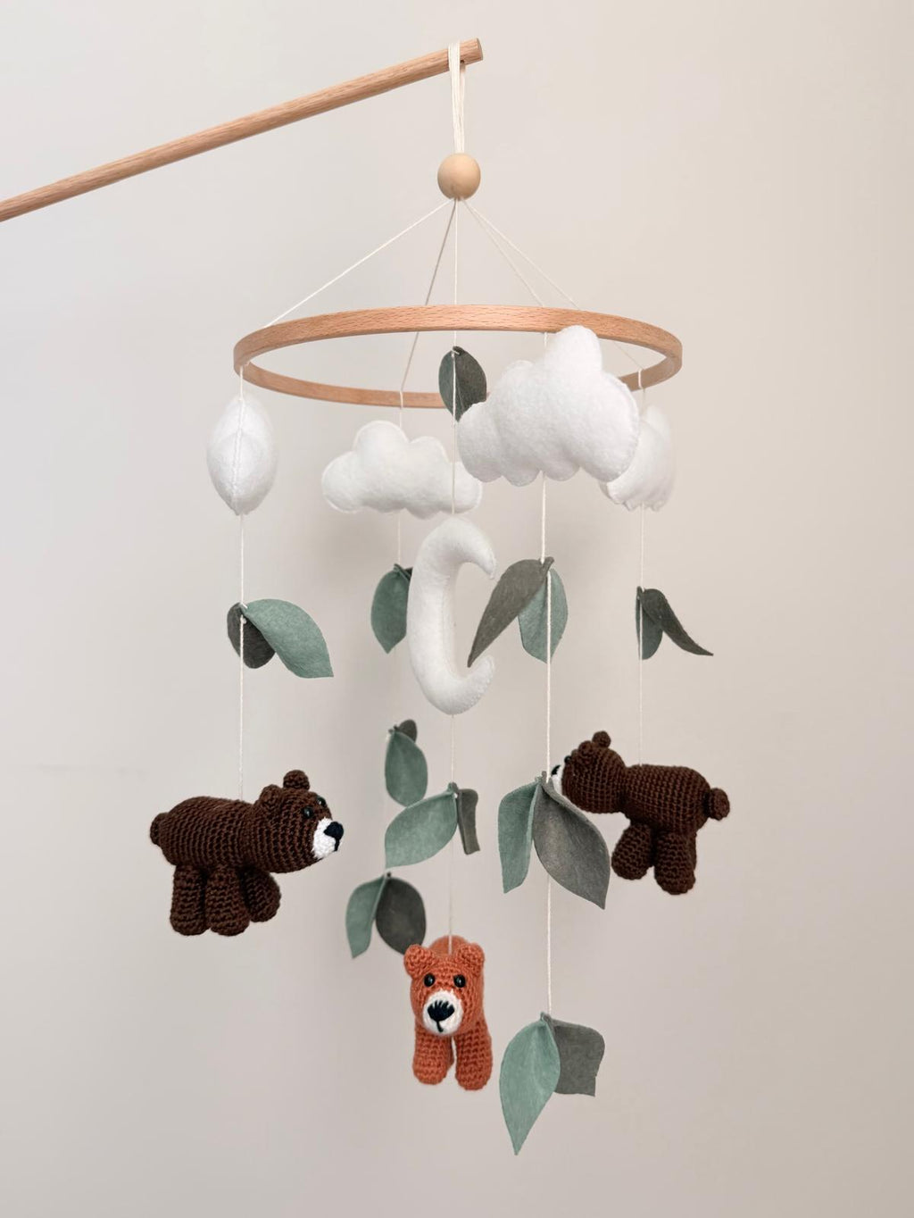 Crochet Bear Baby Crib Mobile