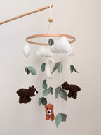 Crochet Bear Baby Crib Mobile