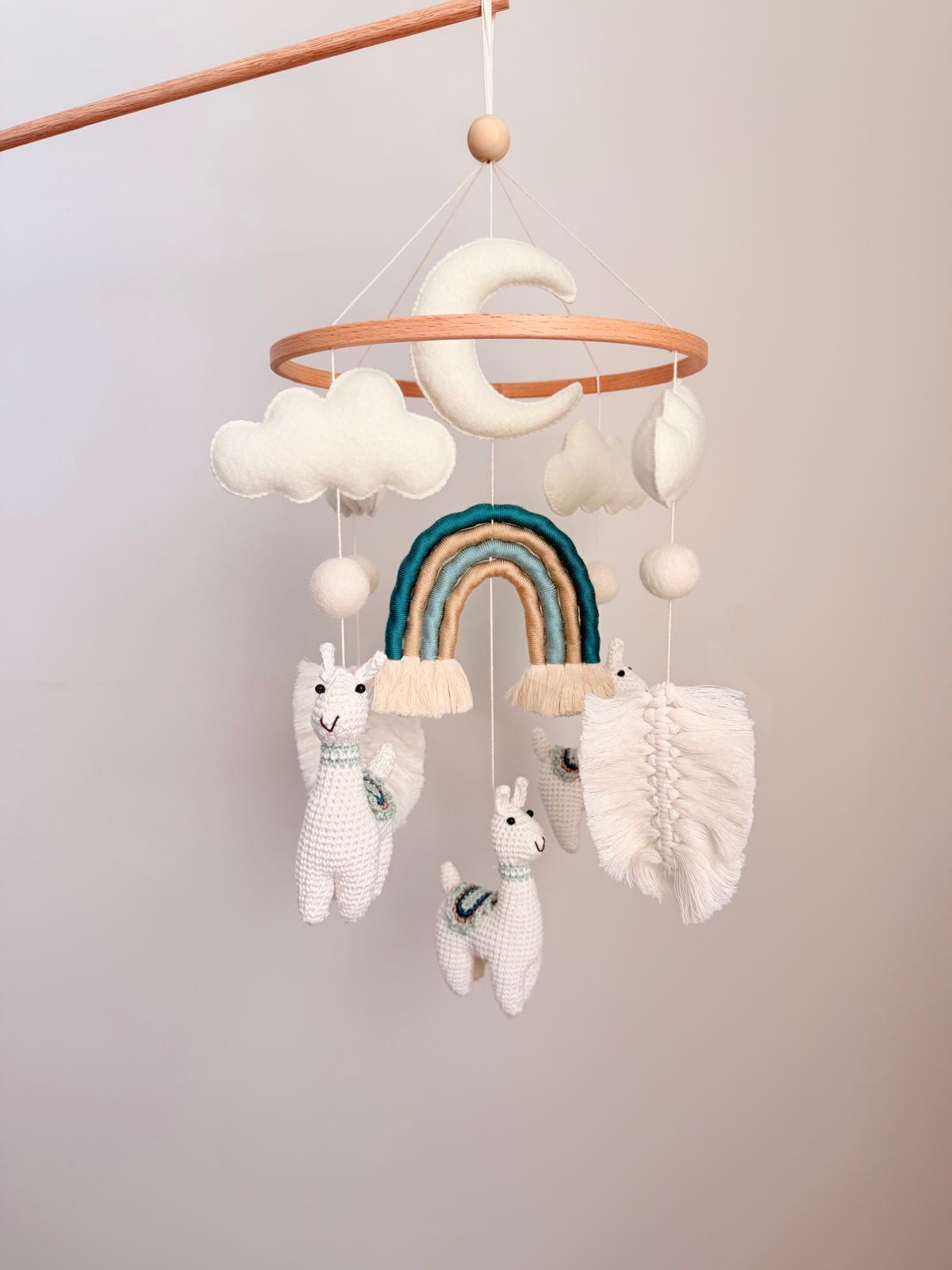 Llama Baby Crib Mobile Crochet Mobile