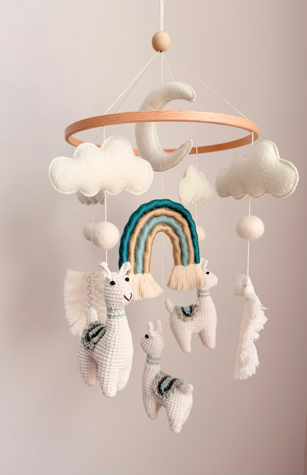 Llama Baby Crib Mobile Crochet Mobile
