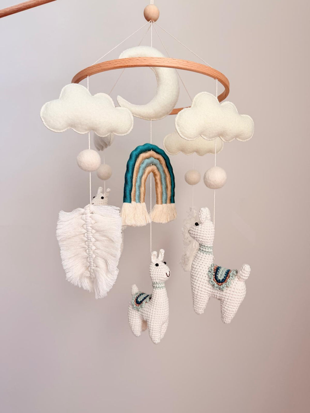 Llama Baby Crib Mobile Crochet Mobile