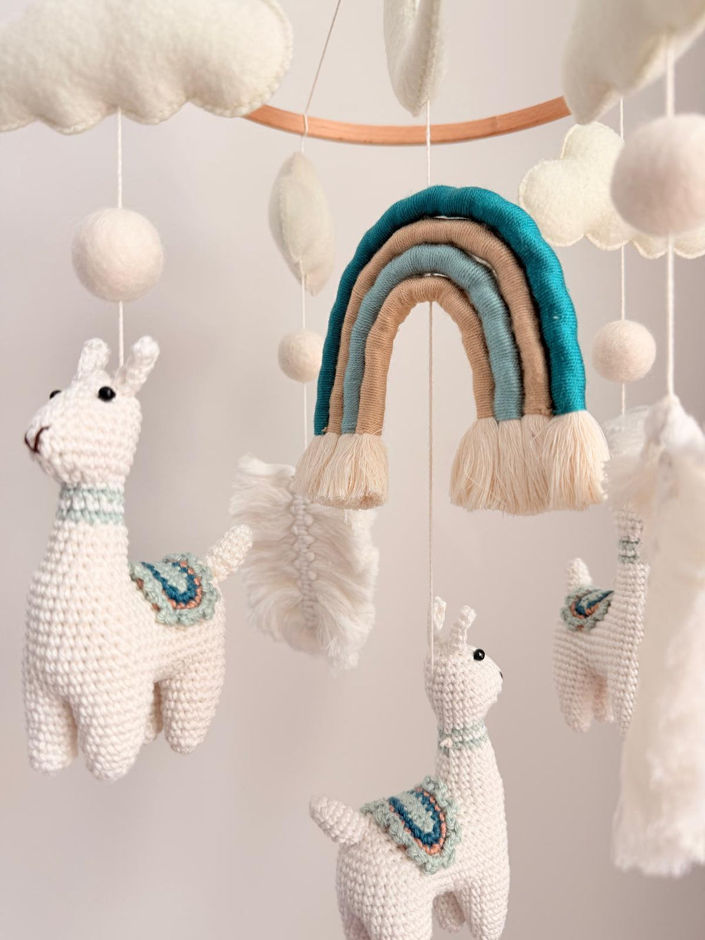 Llama Baby Crib Mobile Crochet Mobile