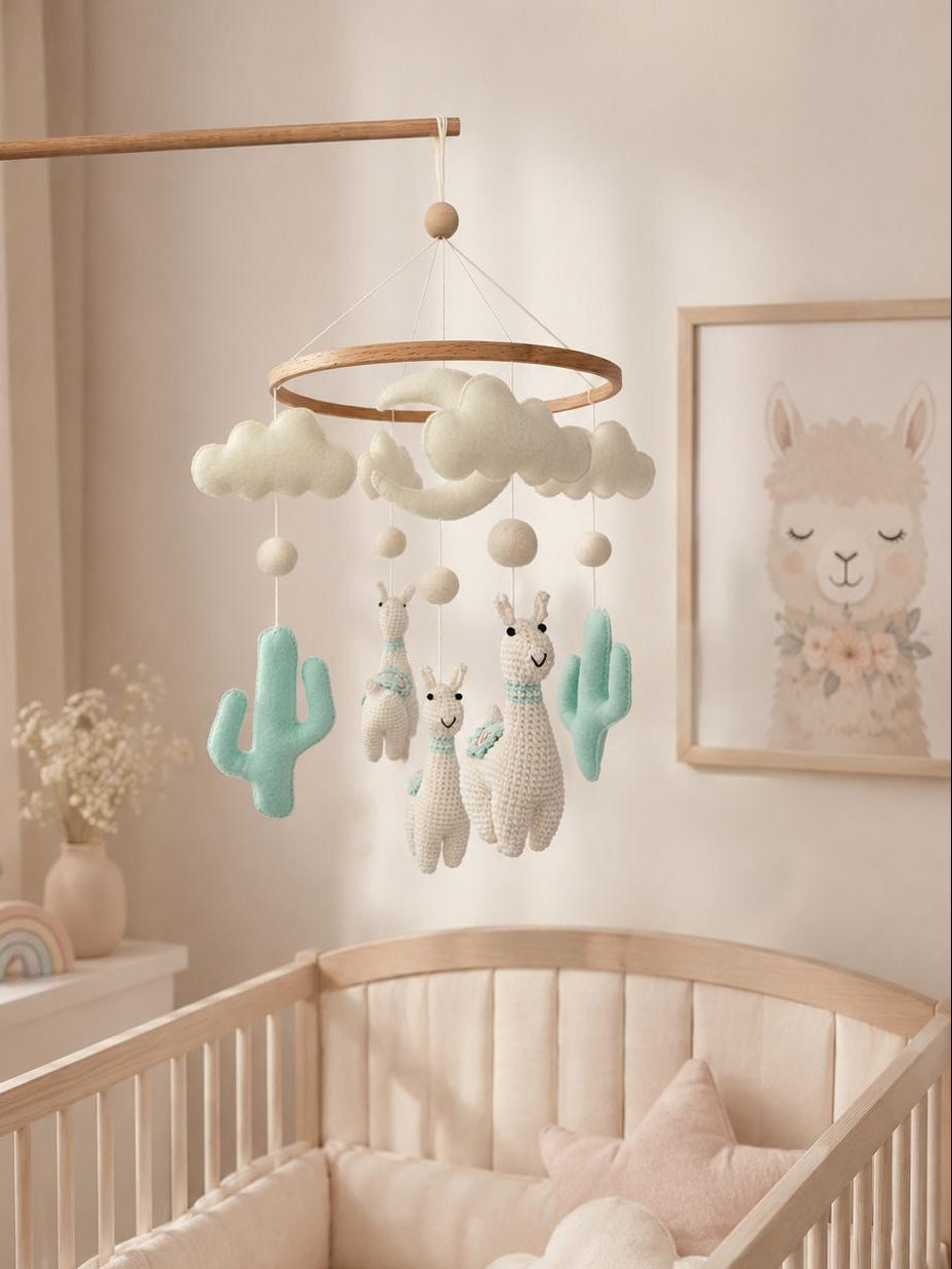 Llama Baby Crib Mobile