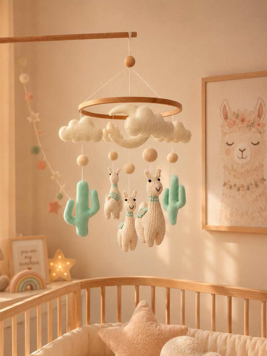 Llama Baby Crib Mobile