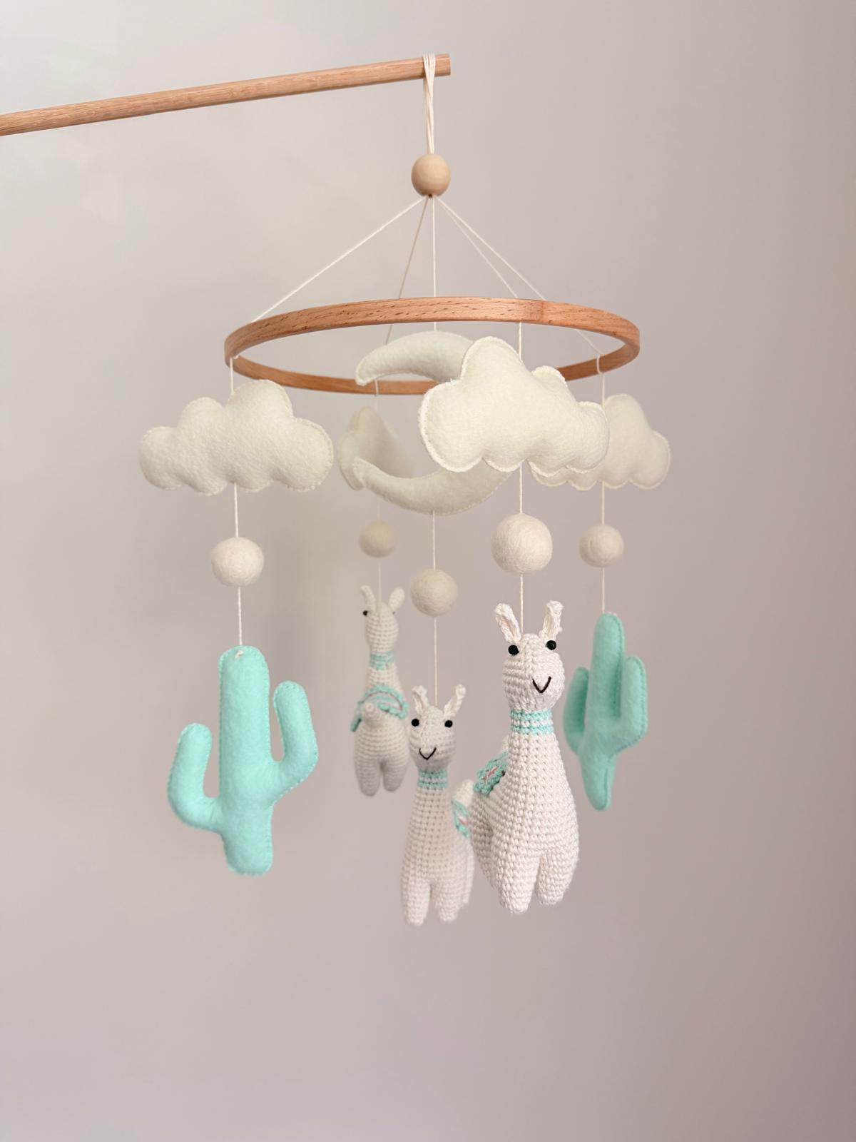 Llama Baby Crib Mobile