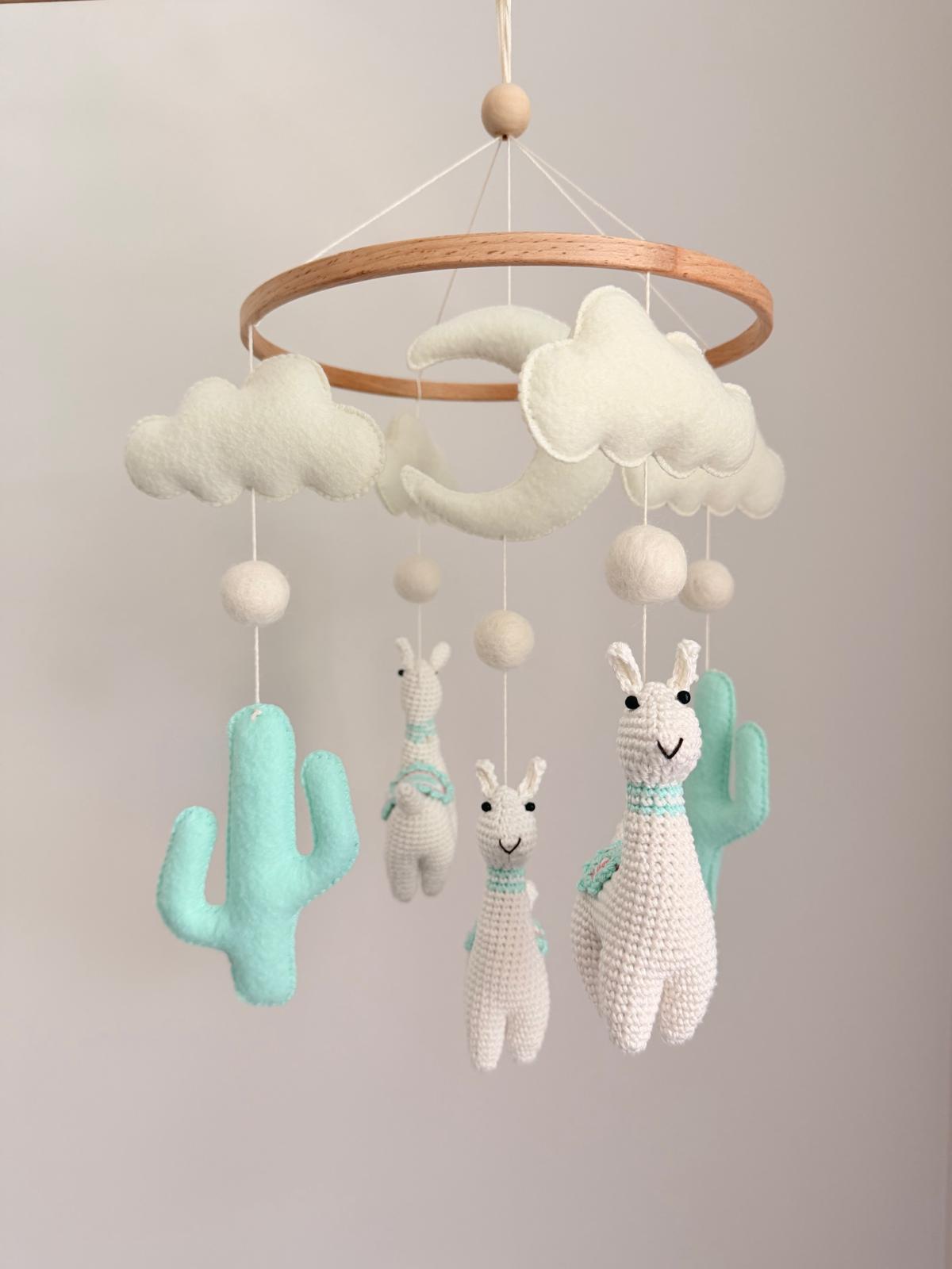 Llama Baby Crib Mobile