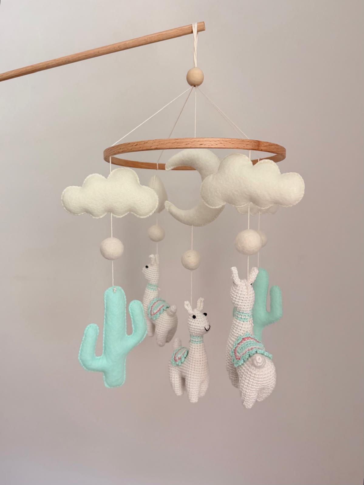 Llama Baby Crib Mobile