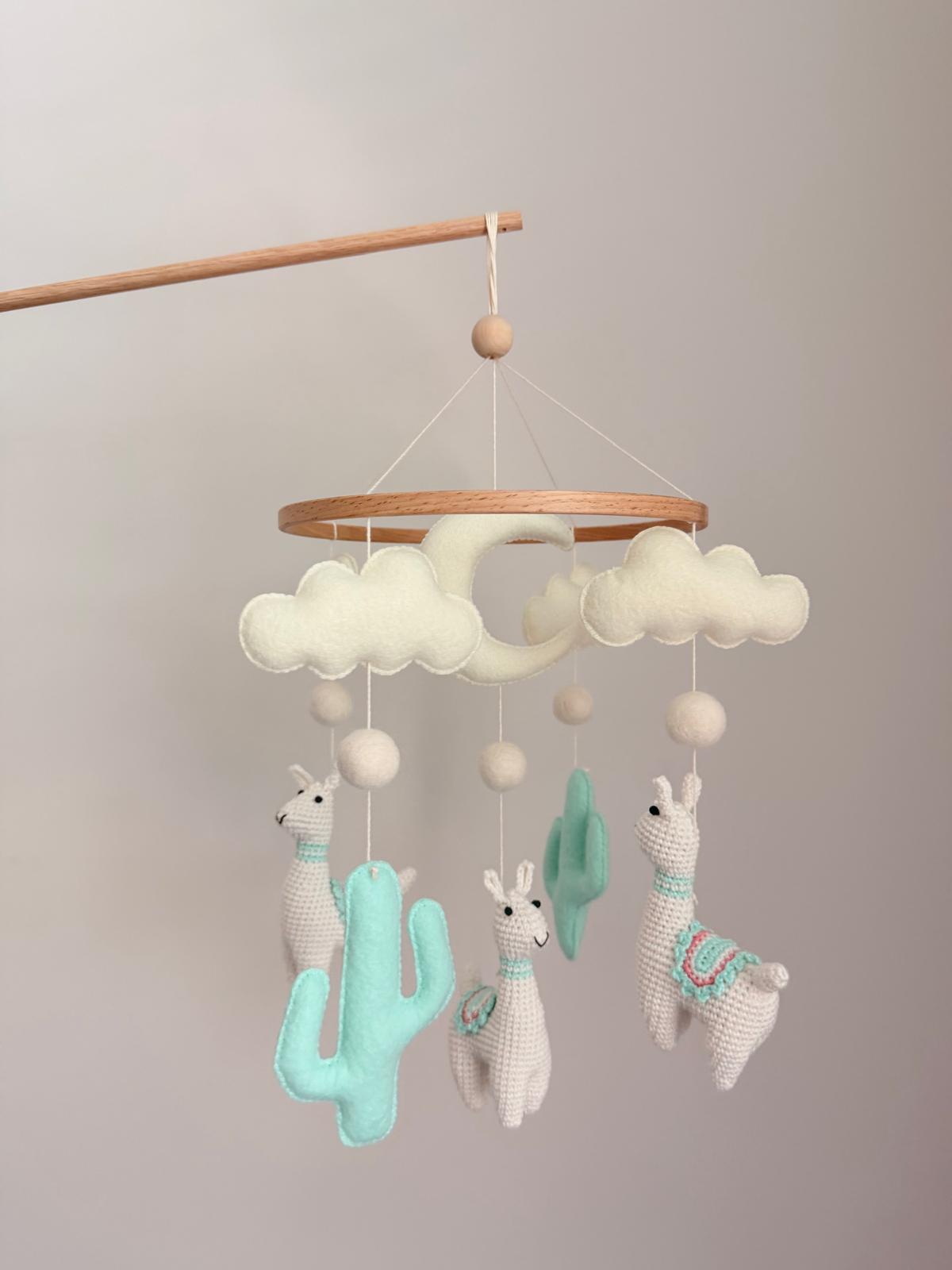 Llama Baby Crib Mobile