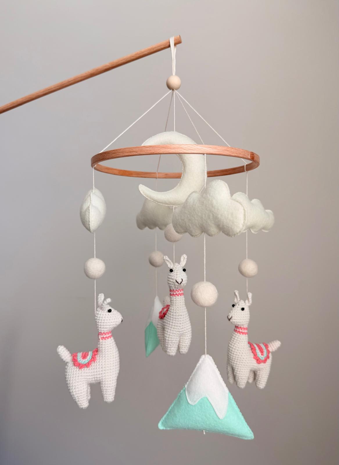 Llama Baby Crib Mobile