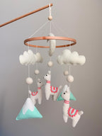 Llama Baby Crib Mobile