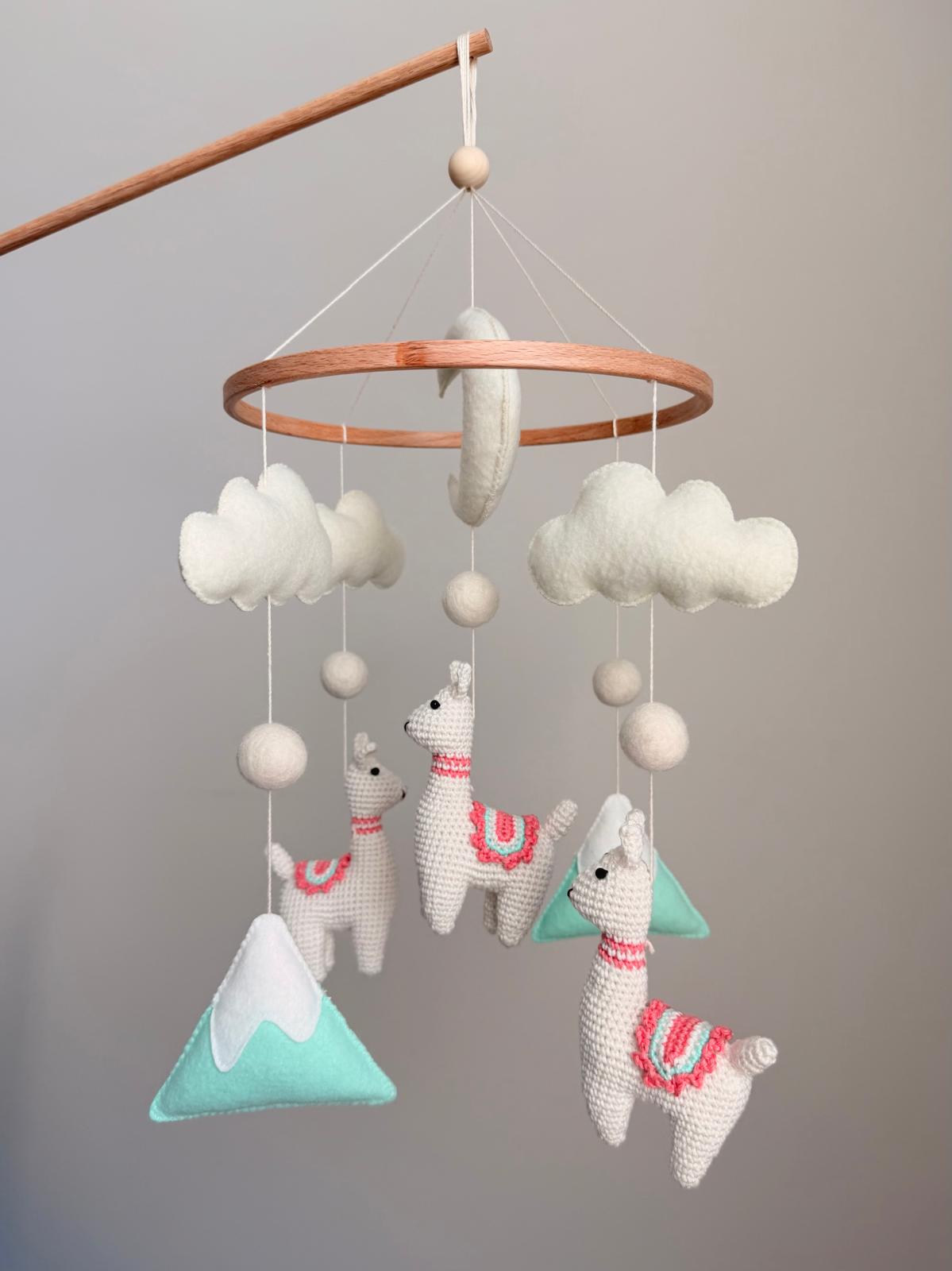 Llama Baby Crib Mobile