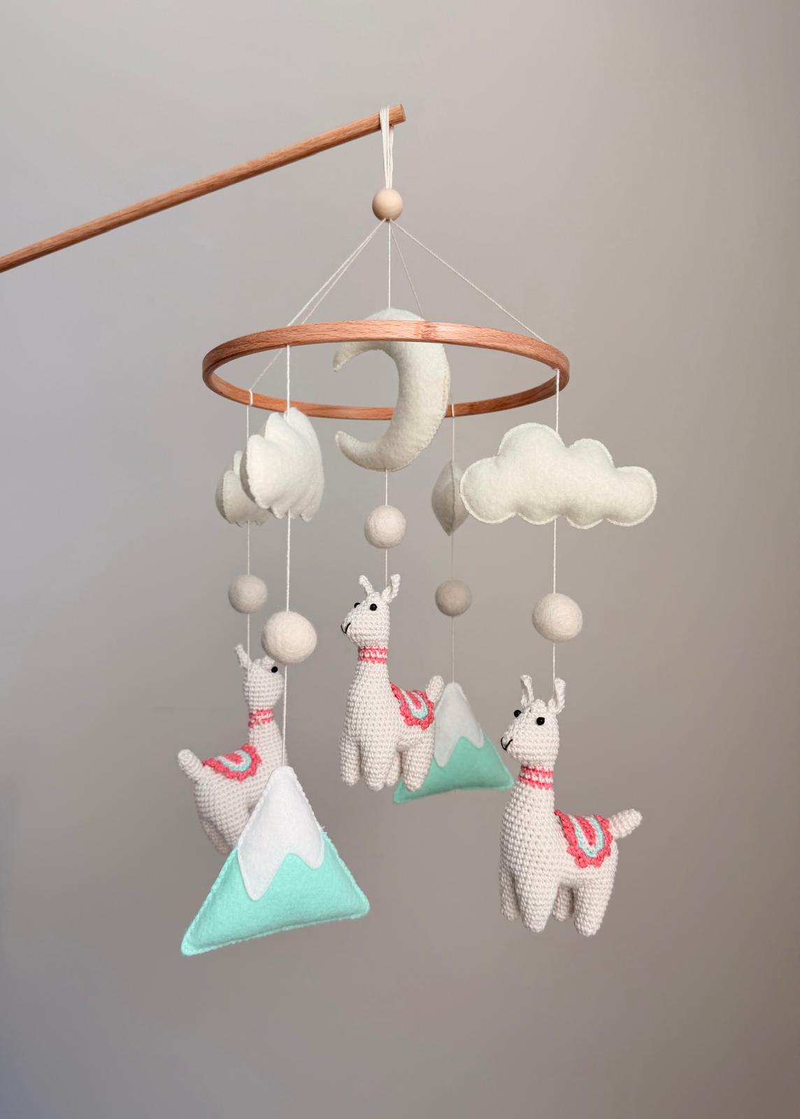 Llama Baby Crib Mobile