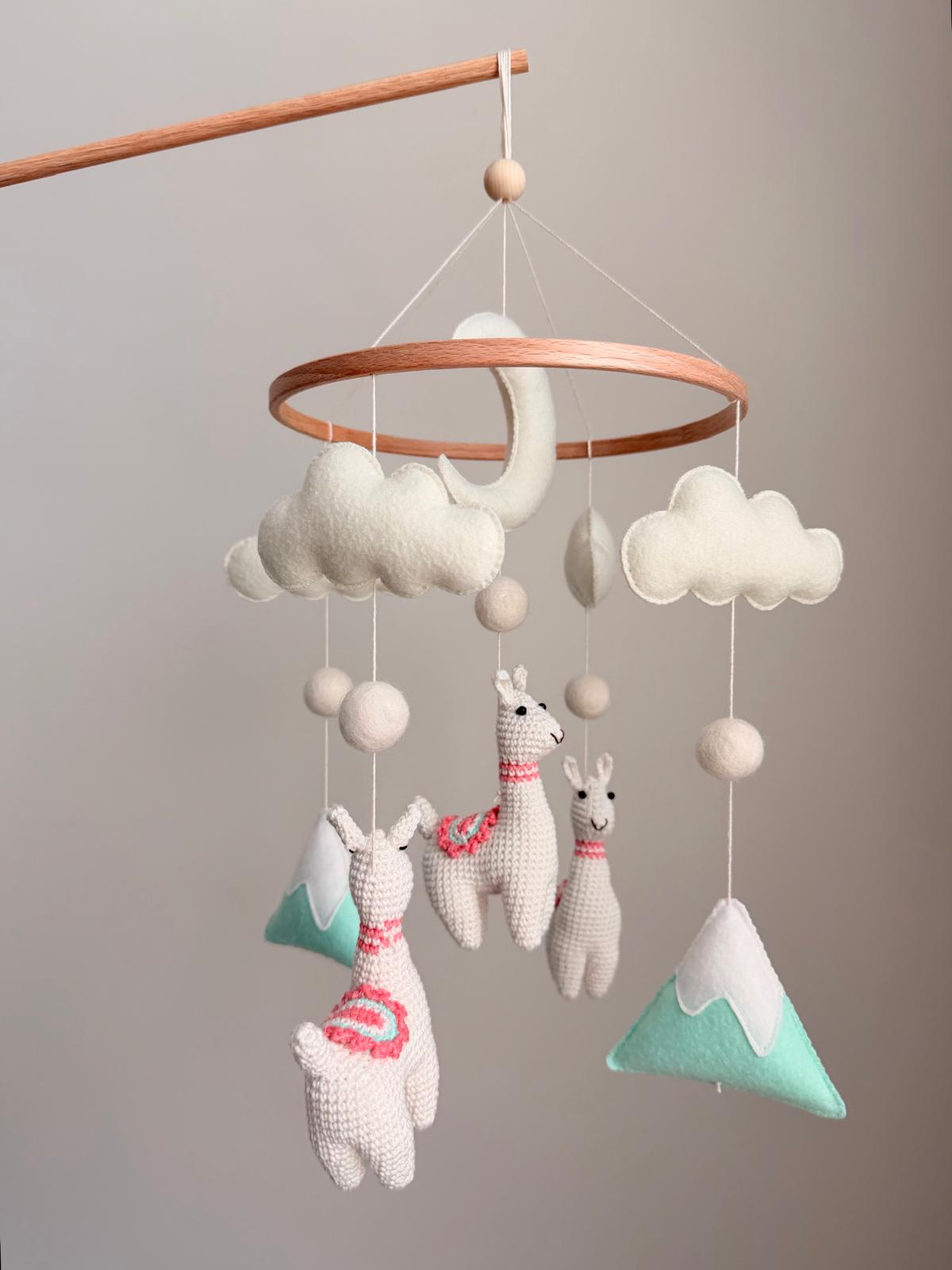 Llama Baby Crib Mobile