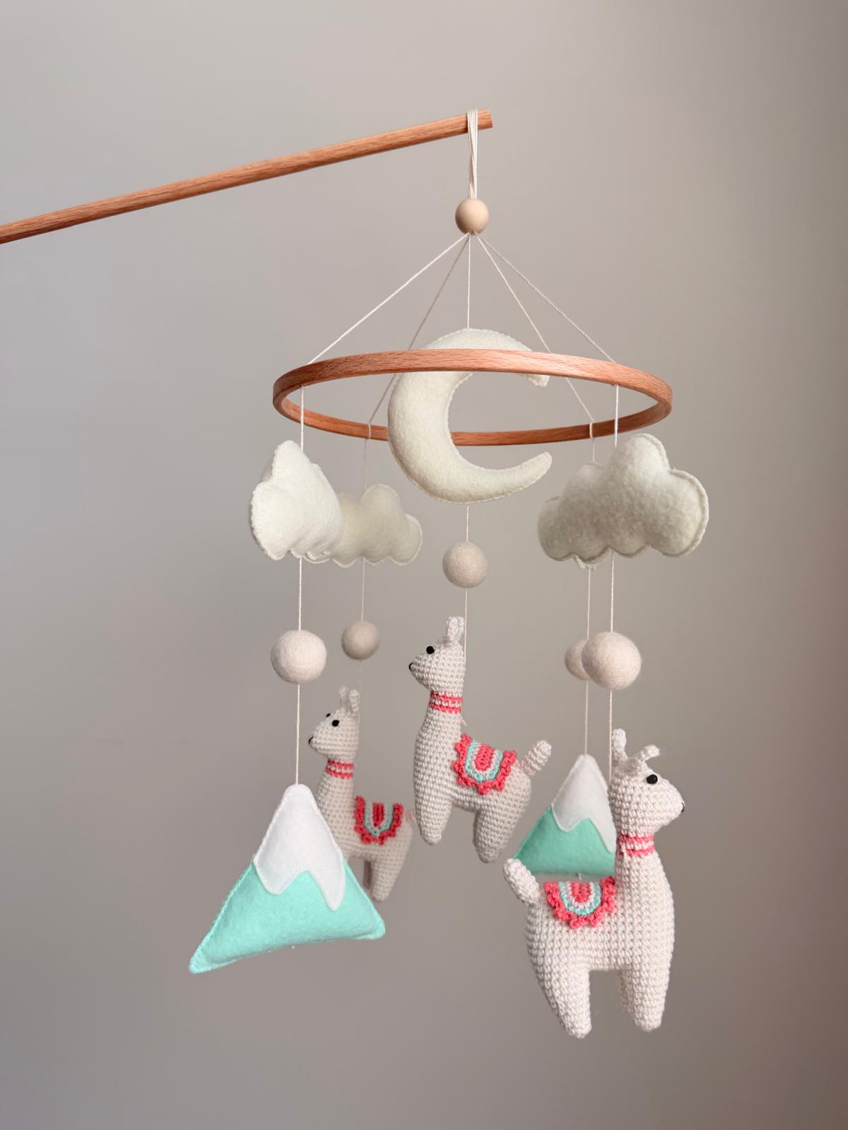 Llama Baby Crib Mobile