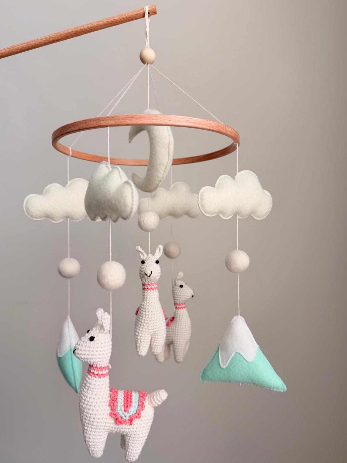 Llama Baby Crib Mobile